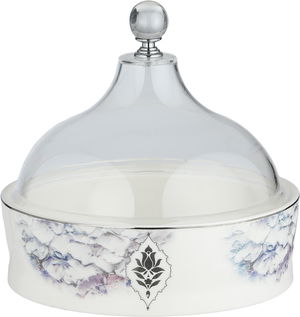 Al Saif Gallery Dates with a porcelain lid, 18x18x7.5 cm, round, acrylic lid - multicolor product image