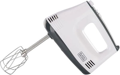 خلاط يدوي كهربائي بلاك آند ديكر، 300 واط، خمس سرعات، M350-B5 - أبيض رمادي product image 1