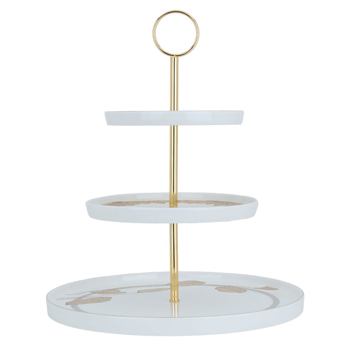Al Saif Gallery porcelain cake stand, round, 3 levels - white product image 1