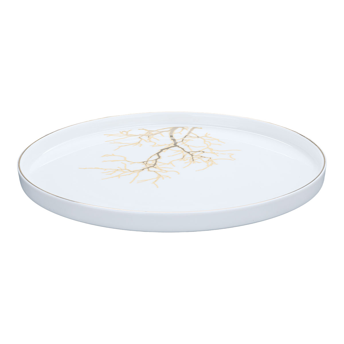 Al Saif Gallery porcelain dining set, 24 pieces - golden white product image 5