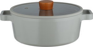 طقم قدور ستانلس استيل نيوفلام فيكا، 7 قطع، غطاء زجاج، مسكات يد إضافية - رمادي خشبي product image 2