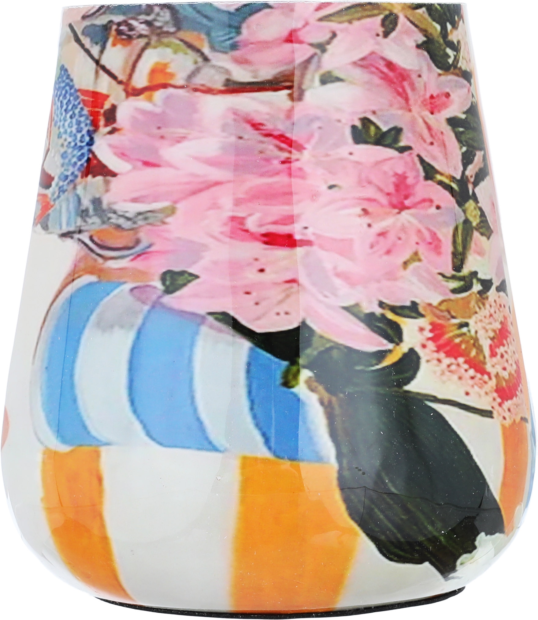 Al Saif Gallery porcelain vase, 17 x 15.5 cm, floral pattern - white colored product image 2