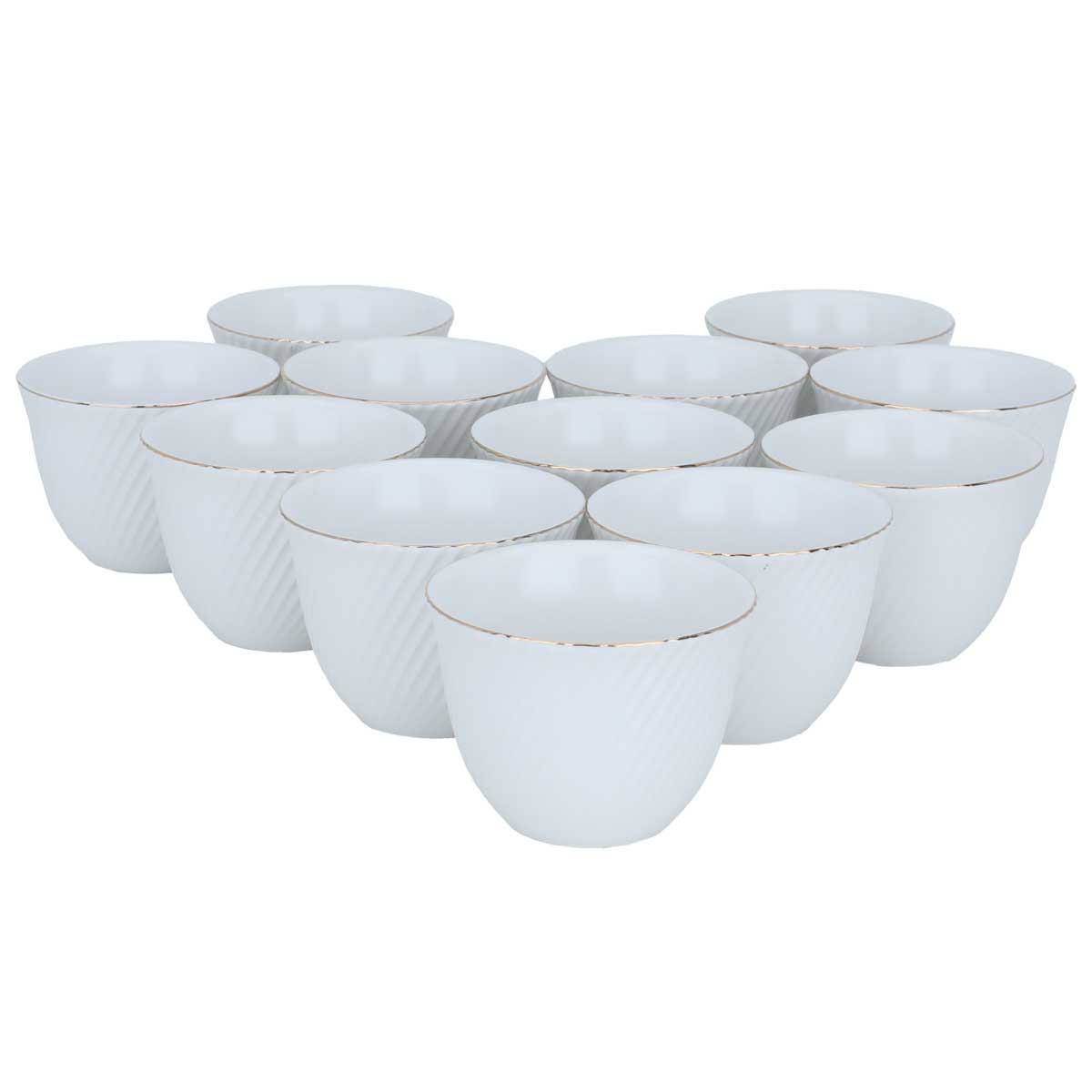 Al Saif Gallery Porcelain Arabic Coffee Cups Set, 80 ml, 12 Pieces - White product image 2
