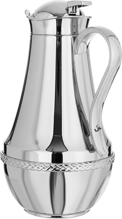 Al Saif Gallery Nouf thermos set, 0.7 / 1 liter, 2 pieces, thermal glass inner container, stainless steel outer shell - silver product image 9