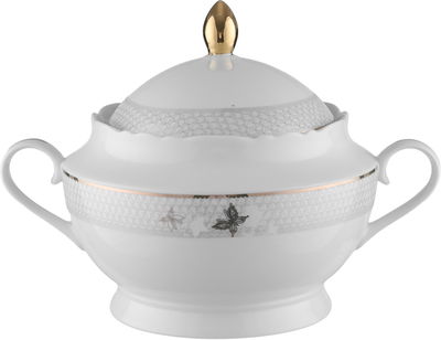 طقم سفرة فلورا بورسلان السيف غاليري، 65 قطعة - أبيض product image 3