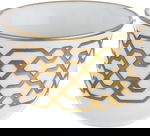 طقم تقديم شاي وقهوة زجاج وبورسلان السيف غاليري، 24 قطعة، نقش إسلامي - شفاف بأبيض product image 3