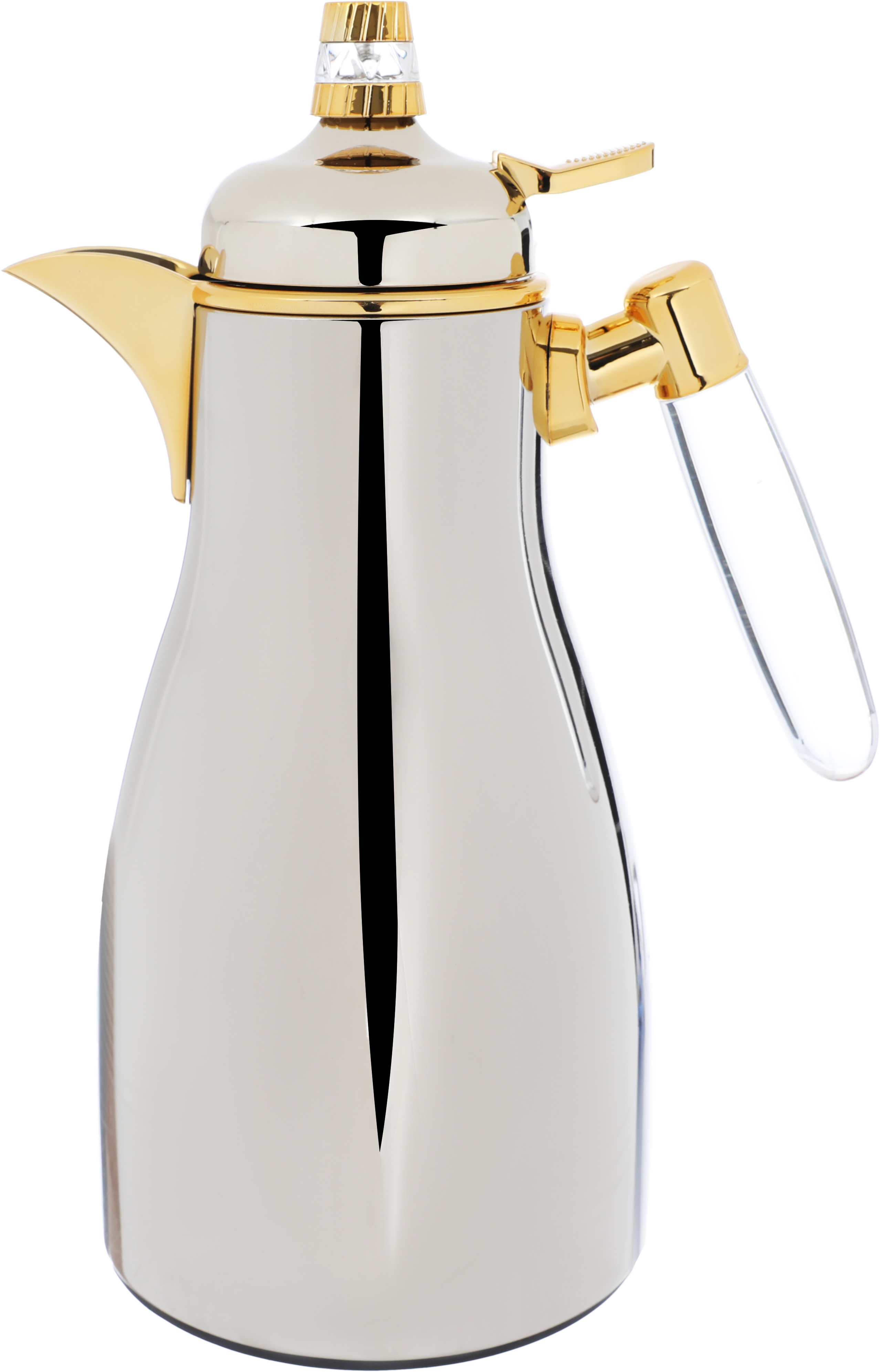 Al Saif Gallery Maimouna thermos set, two pieces, 1/1 liter, thermal glass inner container, steel outer shell - silver product image 9