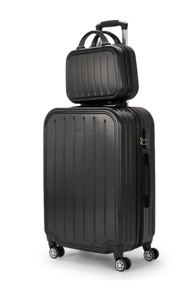 طقم شنط سفر ABS ليمرا، 6 مقاسات، 4 عجلات، زاويه 360 درجة، LMA-1414 - أسود product image 2