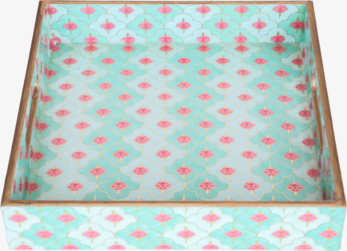 طوفرية تقديم خشب السيف غاليري، 10×10×2 سم، مربعة - أخضر فاتح product image 2