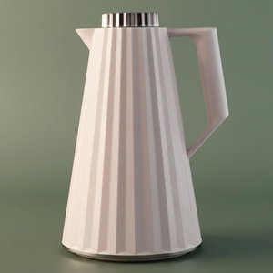 Elegance Figo Thermos, 1 Liter, Glass Inner Container, Nickel Lid - Light Pink product image