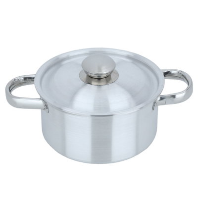 قدر ألمنيوم بغطاء بيدين روبوست، 18 سم، دائري - فضي product image 3
