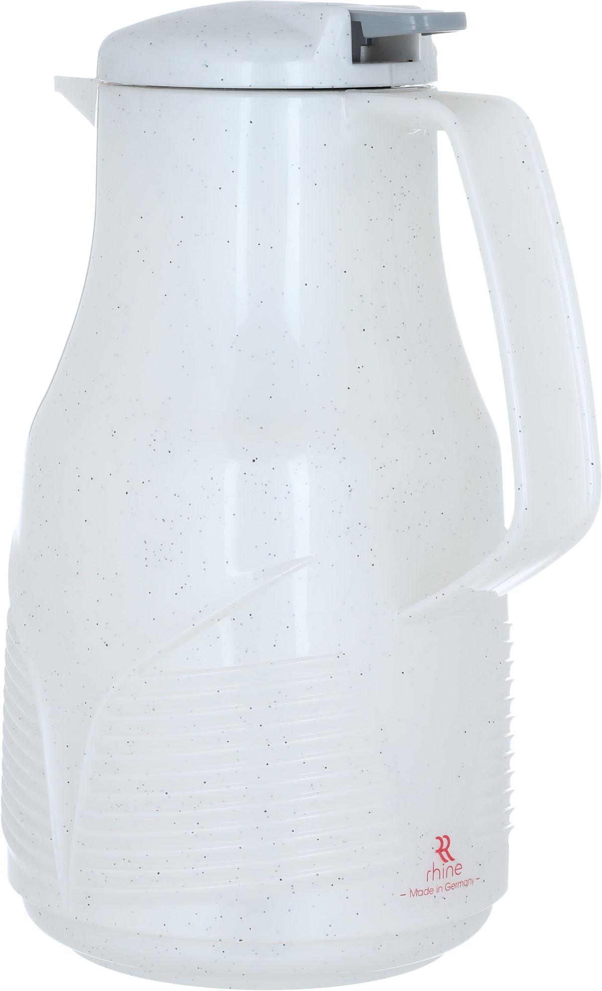 ترمس الراين، 1 لتر، ضغاط، حافظة داخلية زجاج حراري، هيكل خارجي بلاستيك - ابيض product image 3
