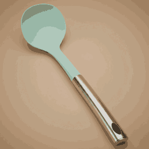 مغرفة شوربة سيليكون السيف غاليري، يد استيل - أخضر product image