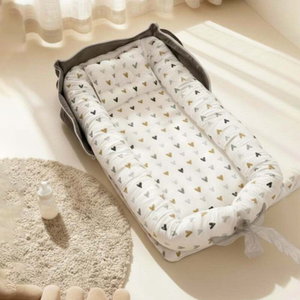 سرير اطفال محمول قطن فان مومنت، 85×45×12 سم - ابيض product image