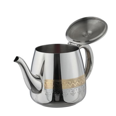 إبريق شاي استيل السيف غاليري، 0.68 لتر، منقوش - فضي ذهبي product image 3