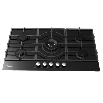 موقد غاز مدمج ميديا، 5 شعلات، 90×50 سم، 90GQ095 - فضي product image 3