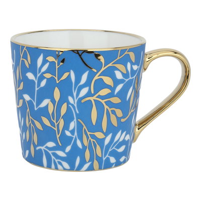Al Saif Gallery porcelain mug, 400 ml, golden-blue product image 1