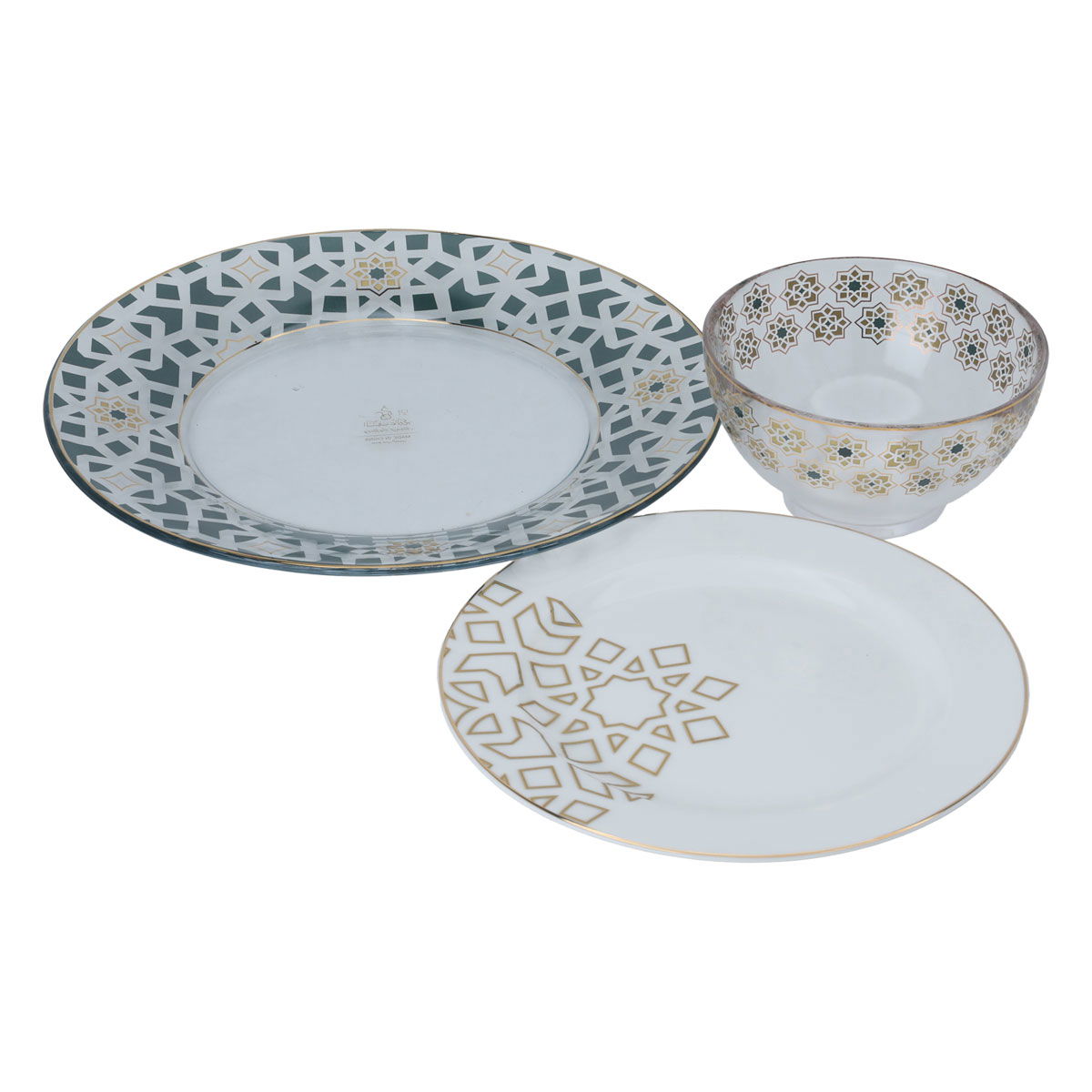 Al Saif Gallery porcelain serving dish set, round, 3 pieces - white product image 2