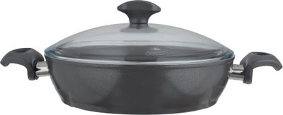 طقم قدور جرانيت تركي فالز، 7قطع، غطاء زجاج - رمادي غامق product image 4