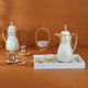 Al Saif Gallery Arwa thermos set, 1/1 liter, thermal glass inner container, plastic outer shell - golden white product image 2