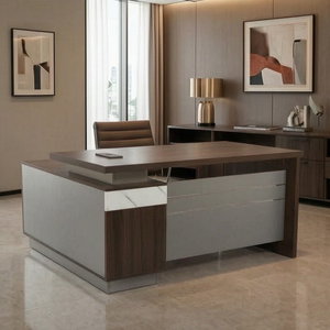 MDF wood Modern desk, 80×160×75 cm - dark brown product image
