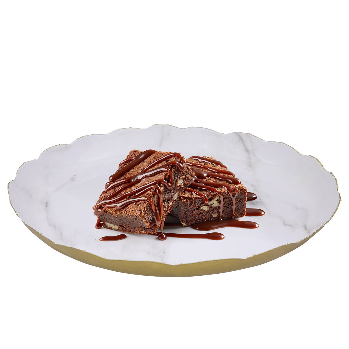صحن تقديم فايبر السيف غاليري، 41x41x2.6 سم، دائري - أبيض رخامي product image 1