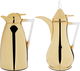 Al Saif Gallery Maha thermos set, two pieces, 1 liter, thermal glass inner shell, steel outer shell - gold product image 1
