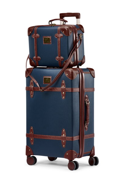 Limra LMA-7058 Artificial Leather Luggage Set, 4 Sizes, 4 Wheels, 360 Degree Rotating - Blue Brown product image 3