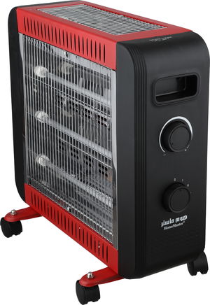 دفاية كهربائية هوم ماستر، تدفئة امامية وعلوية، 2000 واط، 45×14×44 سم، أربع أعمدة تدفئة، HM-2688 - أسود أحمر product image 2