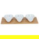 Al Saif Gallery porcelain bowls set, 4 pieces, fruit shape, wooden plate - white product image 1