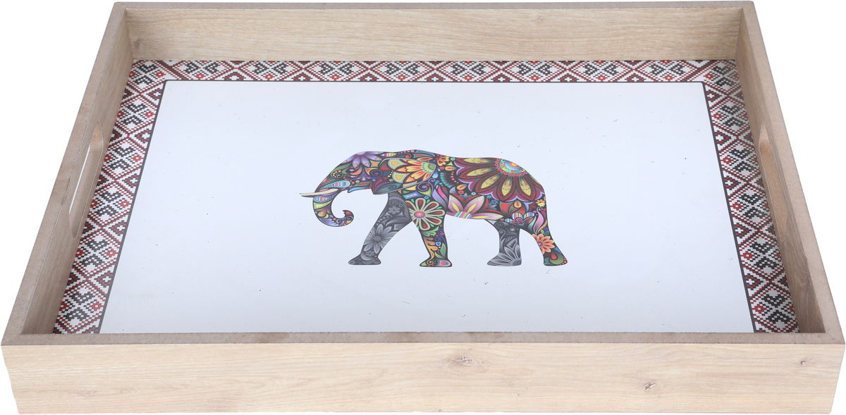 Saif Gallery wooden serving tofir, 42 cm, rectangle - white product image 1