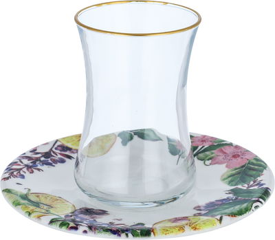 Al Saif Gallery glass jar set, lemon pattern dish, 2 pieces - white product image 1