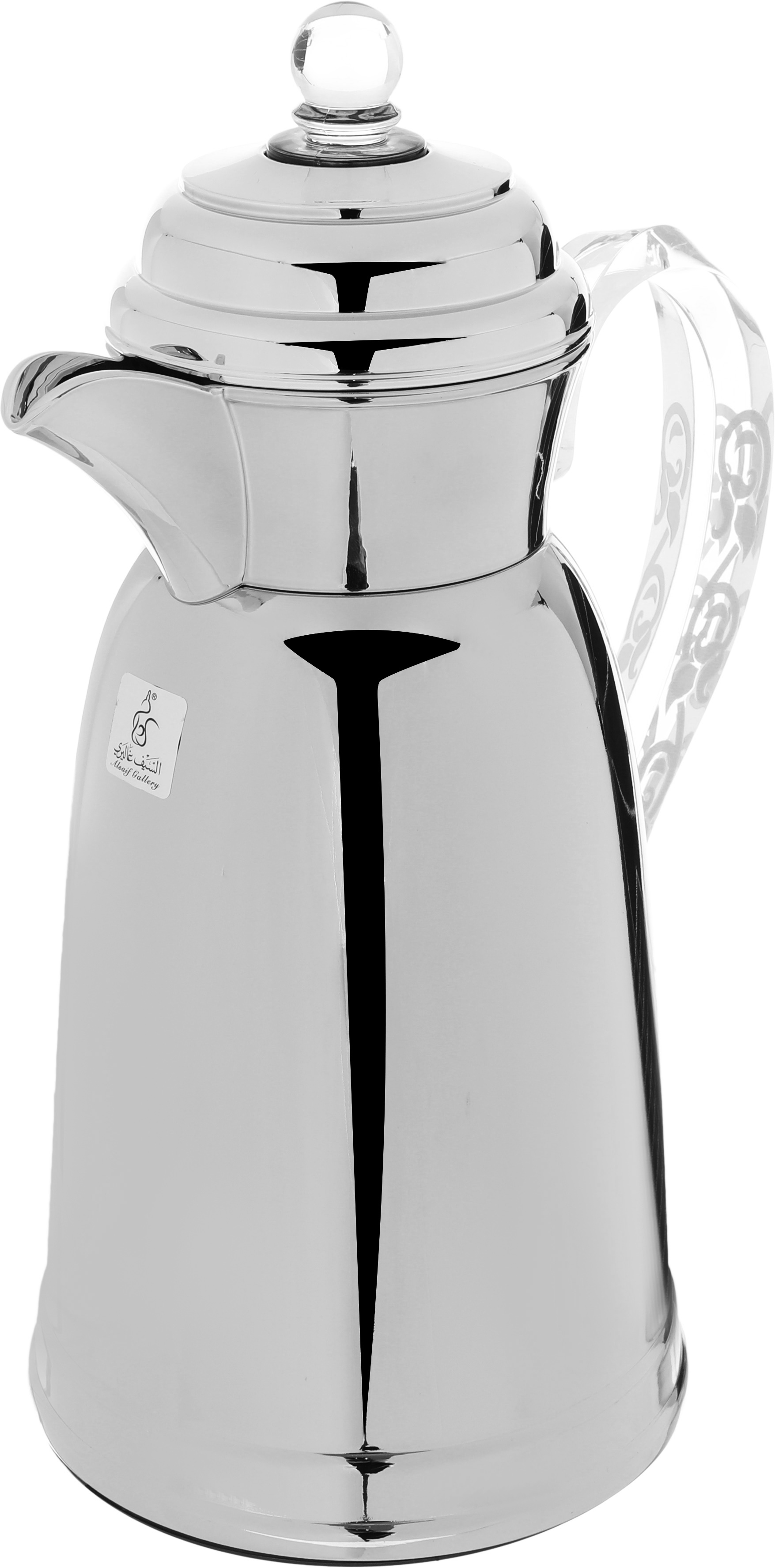 Al Saif Gallery Qamar thermos set, 1 liter, thermal glass inner container, steel outer shell - silver product image 5