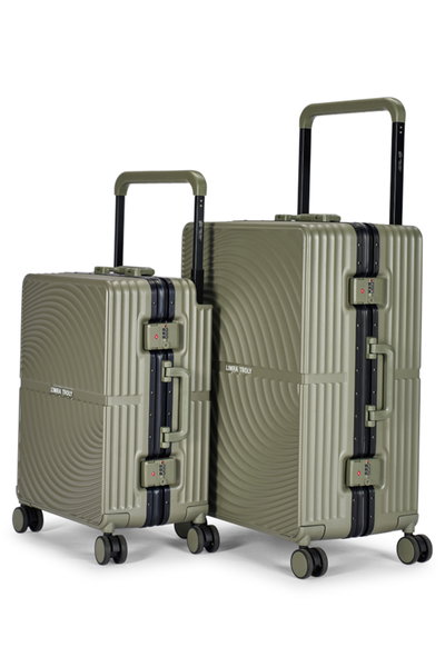 طقم شنط سفر بولي كربونات ليمرا، 2 مقاس، 4 عجلات، LMA-1915 - اخضر product image 2