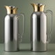 AlAl Saif Gallery Tuwaiq Thermos Set, 1/0.75 L, Glass Inner Material, Transparent Handle - Silver Gold product image 1