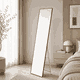 مراية ستاند زجاج، 170×50 سم، ستاند معدن - اسود product image 1