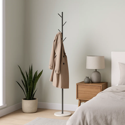 علاقة ملابس مودرن معدن، ارتفاع 185 سم - اسود product image 3