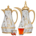 طقم ترامس استيل السيف غاليري(جود)، 1 لتر - 0.75 لتر، 2 قطعة - أبيض رخامي product image 1