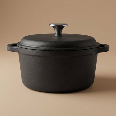 قدر طهي حديد روبوست، 28.5سم - أسود product image 1