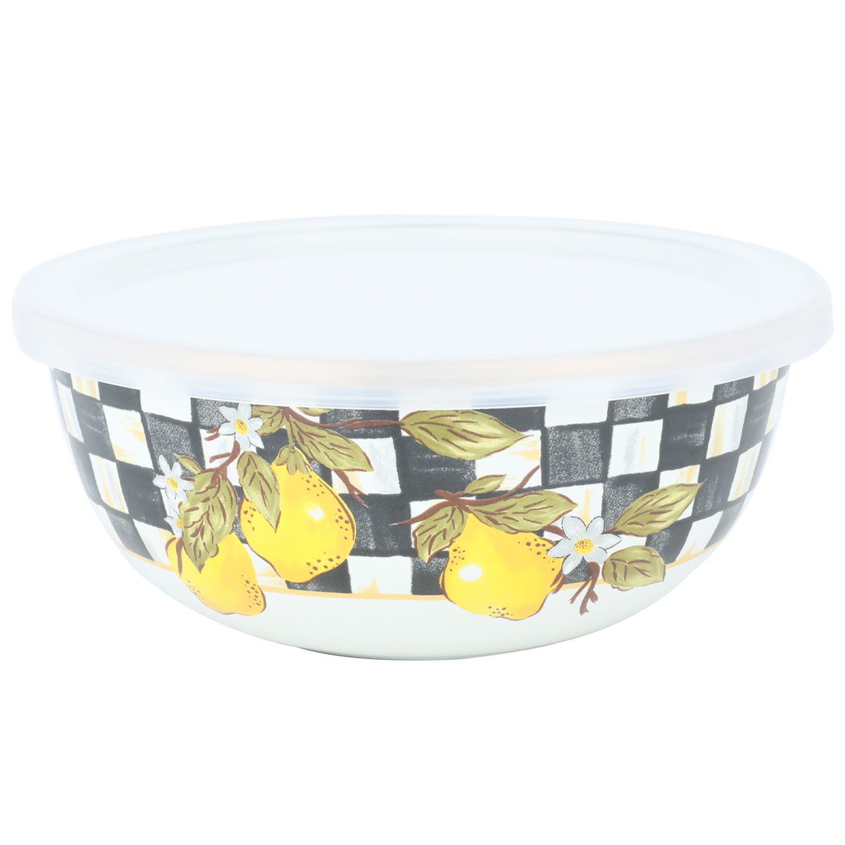 Al Saif Gallery Steel Bowl, 16 cm, lemon pattern - colored product image
