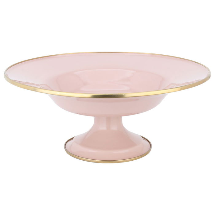 Al Saif Gallery porcelain serving plate, 30 cm, round with base - light pink product image 1