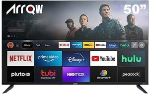 تلفزيون سمارت بدون اطار اركيو، 50 بوصة، 4K UHD، LED، نظام اندرويد، RO-50LCS-11 - اسود product image