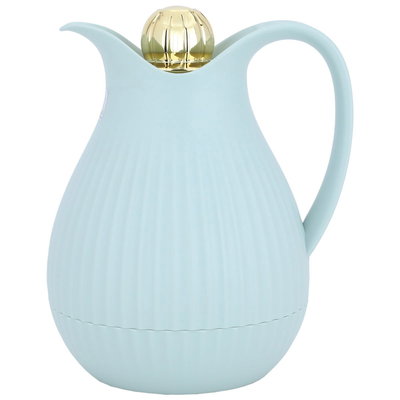 Everest Ramera Thermos, 1 liter, gilded, thermal glass inner shell, plastic outer shell - light blue product image 1