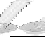 طقم بيالات شاي زجاج السيف غاليري، 12 قطعة - فضي product image 2