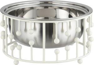 تمرية بغطاء ستانلس استيل السيف غاليري، 14.5x14.5x13 سم، قاعدة- أبيض فضي product image 2