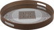 Al Saif Gallery Wooden Tray Set, Round, 2 Pieces - Brown product image 3