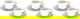 Al Saif Gallery Porcelain Coffee Cups Saucer Set, 12 Pieces, 90 Ml - White product image 1