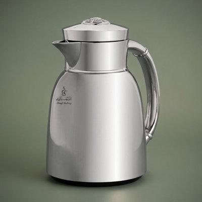 Al Saif Gallery Yatooq thermos, 650 ml, glass inner container, plastic outer shell - silver product image 1