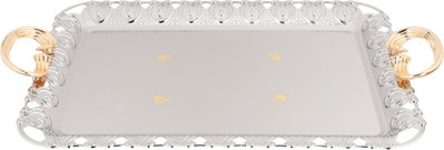 Al Saif Gallery steel topper set, rectangular, 3 pieces - silver product image 3