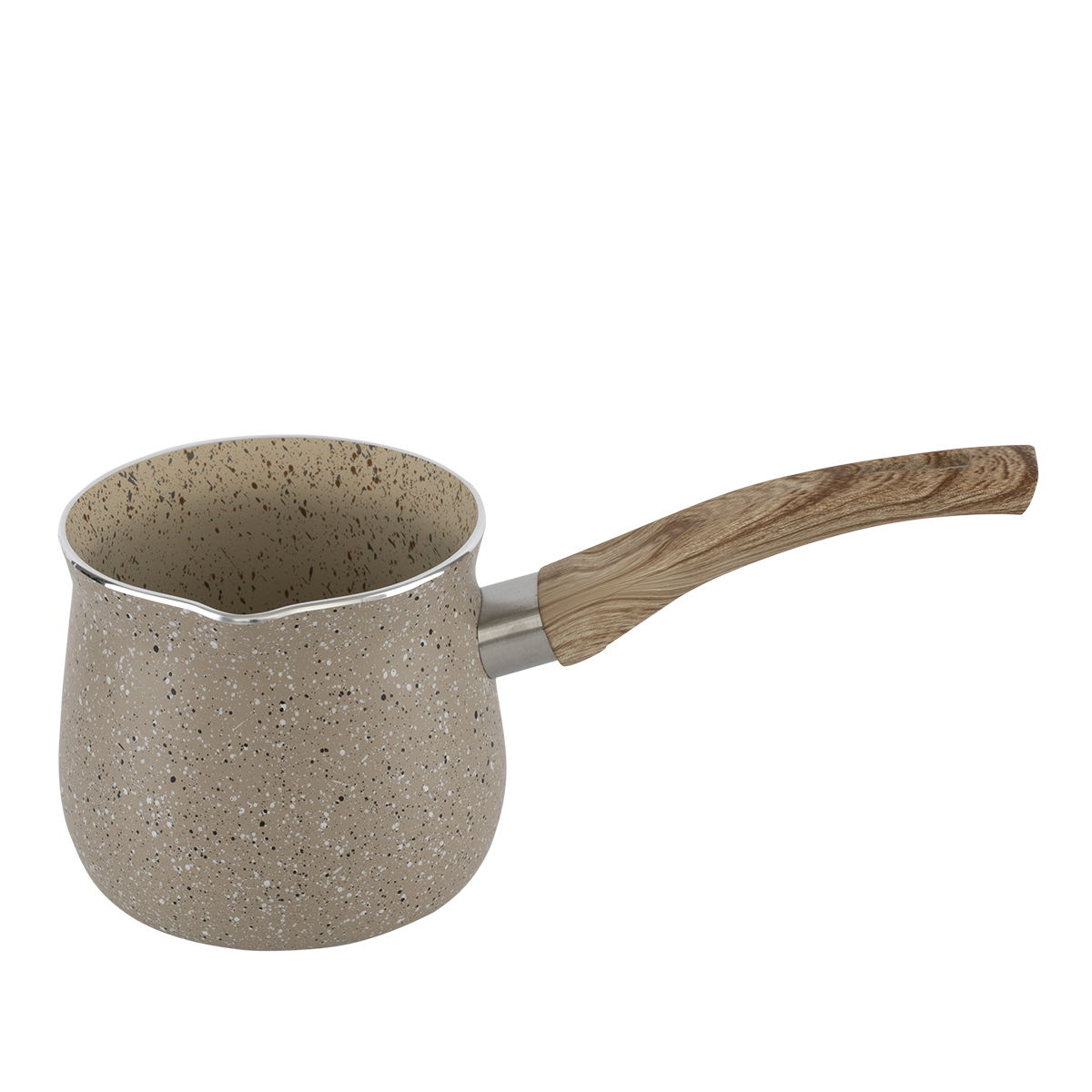 ركوة جرانيت السيف غاليري، 8.5 سم، بيد خشب - بيج product image
